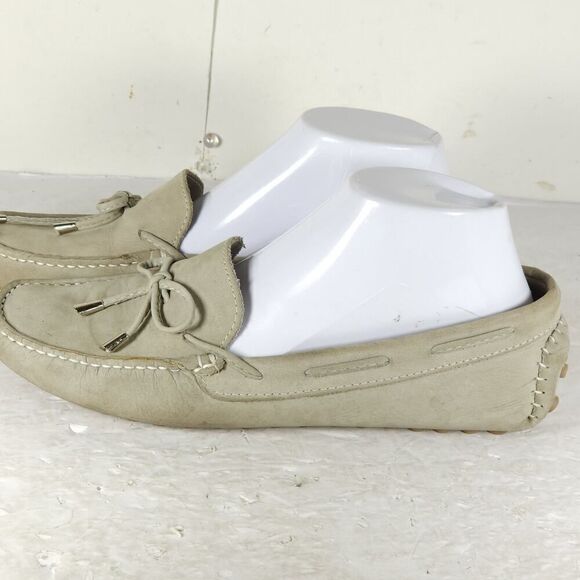 Mercanti Fiorentini Women's US11B Gray Suede Bow Flat Driving Loafer Shoes - Picture 2 of 16